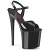 Pleaser - NAUGHTY809 Sandale à bride à la cheville, Pole dance chaussures - Noir Product image
